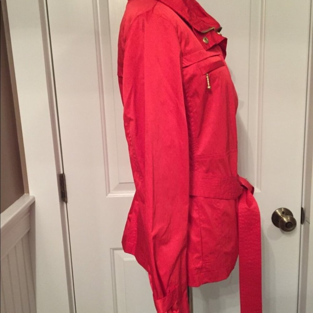 CHICO’S ZENERGY JACKET RED BELTED LIGHTWEIGHT COAT Size 0 S - Picture 4 of 8
